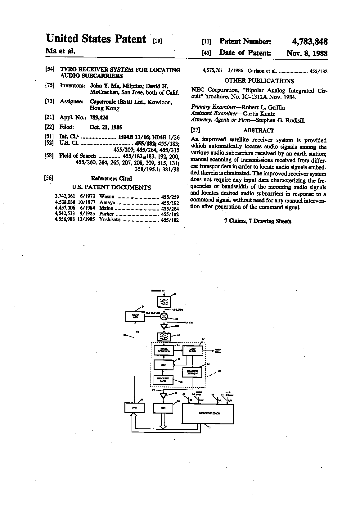 Sub-Carrier Seeking Patent